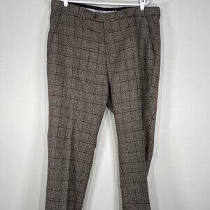 Vintage Silversilk Dress Pants Men's 40 x 32 High Rise Multicolor Windowpane